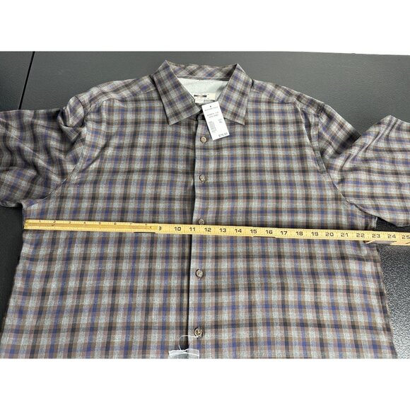 Joseph Abboud Men's Gray Multi Check Long-Sleeve BD Dress Shirt Size XL NWT - Picture 5 of 6